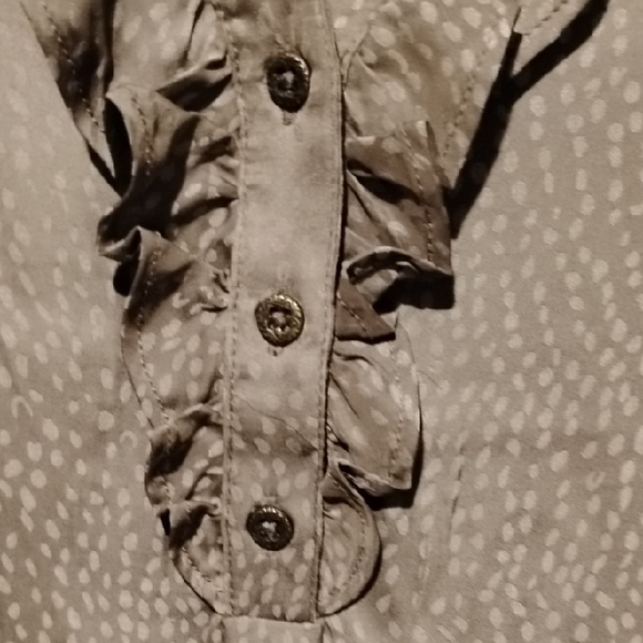 Democracy Ruffled Blouse - Tan - Picture 5 of 8